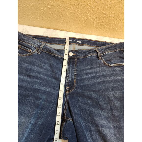 Old Navy Women's Blue Mid Rise Distressed Rockstar Super Skinny Jeans Size‎ 20 - Picture 6 of 7